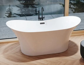 Besco Akrylátová voľne stojaca vaňa Amber 170x80 BESCO-Typ výpuste: Click-Clack s prepadom, grafit, BESCO-Rozmery: 170x80, BESCO-Farba: Biela