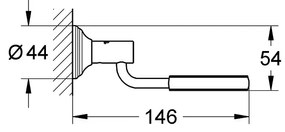 GROHE Essentials Authentic - Držiak, chróm 40652001