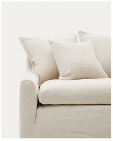 Béžová ľanová pohovka 230 cm Zenira – Kave Home