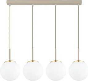 BRILAGI - Závesný luster MILO na lanku 4xE27/60W/230V béžová/zlatá