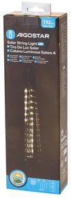 Aigostar - LED Solárna vianočná reťaz 192xLED/8m IP65 studená biela