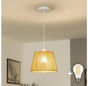 Brilagi - LED luster na lanku CERIA BOHO 1xE27/40W/230V priemer 28 cm hnedý