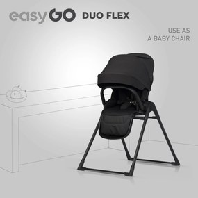 Súrodenecký kočík EasyGo Duoflex Ebony Black 2 športové časti