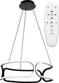 Toolight - LED závesné svietidlo + diaľkové ovládanie APP790-CP TRIO BLACK, čierna, OSW-07901