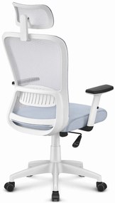 PreHouse Ergonomická otočná kancelárska stolička Hell's Chair HC- 1022 Grey White FABRIC