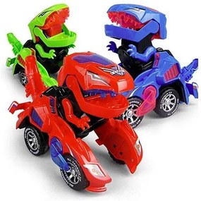 Zaparkorun Transformujúce sa dinosaurie auto s LED DYNOCAR - Modré