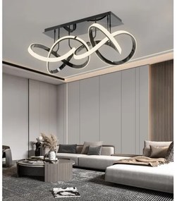 Wofi 9134-205 - LED Stmievateľný prisadený luster INDIGO LED/64W/230V čierna/chróm