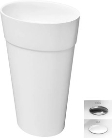 Besco Voľne stojace umývadlo z liateho mramoru Uniqa UM VS 46,5x32,5x84 cm, sifón Click-Clack BESCO-Typ výpuste: Click-Clack, chróm, BESCO-Rozmery: 4…