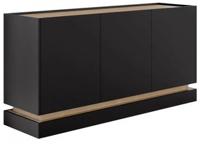 Komoda Arlotekis K160 3D, Farby: čierna / dub cremona