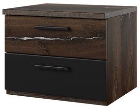 Nočný stolík Signat Typ 22 (čierna + dub flagstaff + strieborná). Vlastná spoľahlivá doprava až k Vám domov. 1107658