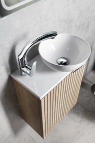 Aqualine Soliter, umývadlová batéria s otočnou hubicou, bez výpusti, ECO miešacia kartuša, chróm, DF004-01