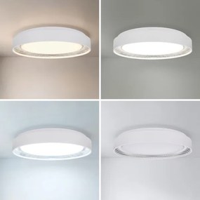 Brilagi - LED stmievateľné stropné svietidlo WALDO LED/48W/230V priemer 40 cm biela/strieborná s diaľkovým ovládaním