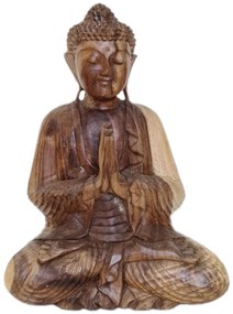 Buddha přírodní 3 42 cm