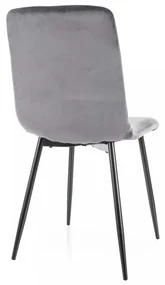 Jedálenská stolička Freville Velvet, sivá