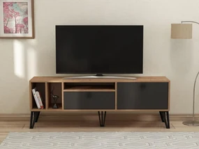 TV stolík/skrinka Dubeki 2 (borovica atlantická + čierna) . Akcia -38%. Vlastná spoľahlivá doprava až k Vám domov. 1095315