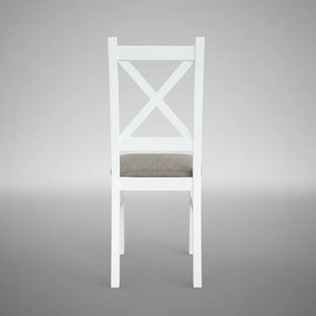 Jedálenská stolička NATE biela/hnedá