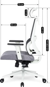 Ergonomické kancelárske kreslo NEVADA otočné sivé moderné