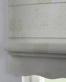 Rímska roleta Florencia farba produktu zelená látka lesklá, zapletaná, vzorované