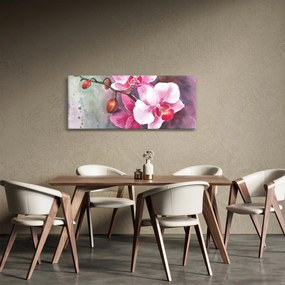 Obraz - Orchidey, aquarel (120x50 cm)