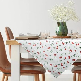 OBRUS CHERRY 85X85CM BIELY