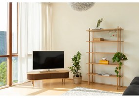 Hnedo-béžový TV stolík v dekore duba 140x40 cm Audacious – UMAGE