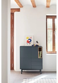 Tmavosivá vysoká komoda 100x120 cm Corvo - Teulat