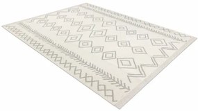 Koberec TWIN 23000 Boho,  romby sivý / krémový