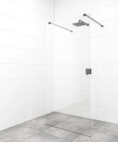 Sprchová zástena Walk-in 90 cm SAT vo farbe profilu čierna SATBWI90ZAVC, 1 ks
