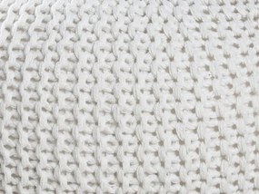 Leeds pletená taburetka biela 50 cm