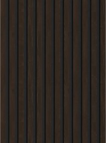 Mexen Lam-F, akustické stenové lamely 275 × 30 cm, plstený podklad 8 mm, technická dyha, eben hnedý, S105-275307-3015-022