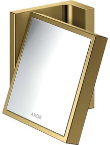 AXOR Universal Rectangular kozmetické zväčšovacie zrkadlo (1,7-násobné zväčšenie), leštený vzhľad zlata, 42649990