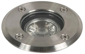 Vonkajšie zemné bodové svetlo oceľ 11 cm IP67 - Basic Round