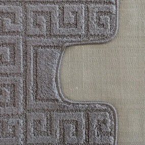 DY Kúpeľňová sada koberčekov s výrezom Montana Ethnic - tmavosivá