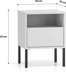 Nočný stolík Harmona 40 cm - kašmírová