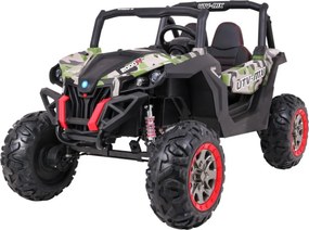 Ramiz Elektrická bugina SuperStar pre deti maskáčová + MP4 + pohon 4x4 + diaľkové ovládanie + batožinový priestor + LED + zámok dverí