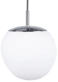 Sklenená závesná lampa biela LIFFEL Beliani