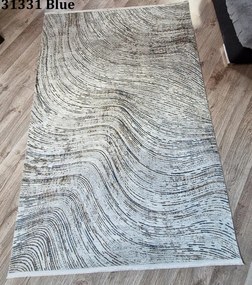 HU Sivo-modrý moderný koberec Luxess 31331-Blue Rozmer: 80x150 cm