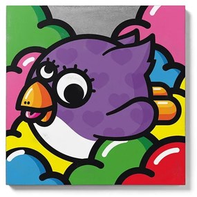 Betónový nástenný obraz Lyon Béton Volante Violette, 50 x 50 cm