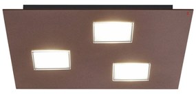 Fabbian Quarter hnedé stropné LED svetlo 3-pl.