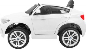 Ramiz Detské elektrické autíčko BMW X6M, biele SUV + diaľkové ovládanie