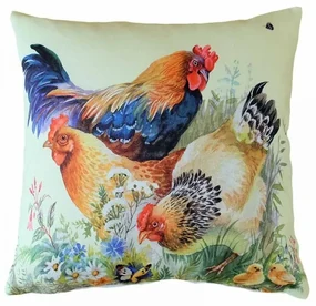 Vankúšová obliečka Slepačia idylka 40x40 cm