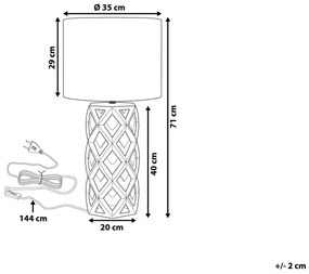 Stolná lampa zlatá 71 cm SELJA Beliani