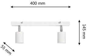 LED Bodové svietidlo TUNE 2xGU10/4,8W/230V biela