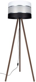Stojacia lampa CORAL 1xE27/60W/230V hnedá/čierna/biela/chróm