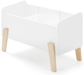 Biela detská knižnica z borovicového dreva 84x48 cm KIDDY – Vipack
