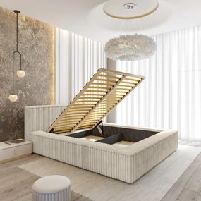 ČALÚNENÁ POSTEĽ SANTI 180x200 VITO 23 KRÉMOVÁ