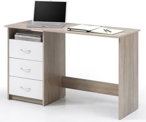 Písací stôl Adria, dub sonoma/biela%