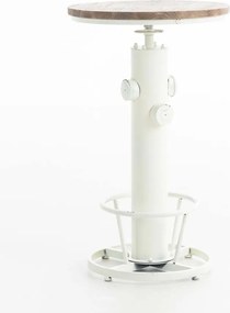 Kovový barový stôl Ruhr v industriálnom štýle - Biela antik