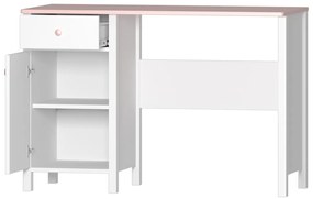 PC stolík Londria LN3 (biela + ružová). Vlastná spoľahlivá doprava až k Vám domov. 1122491