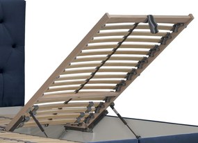 Posteľ Amy 180x200 cm, tmavo modrá látka